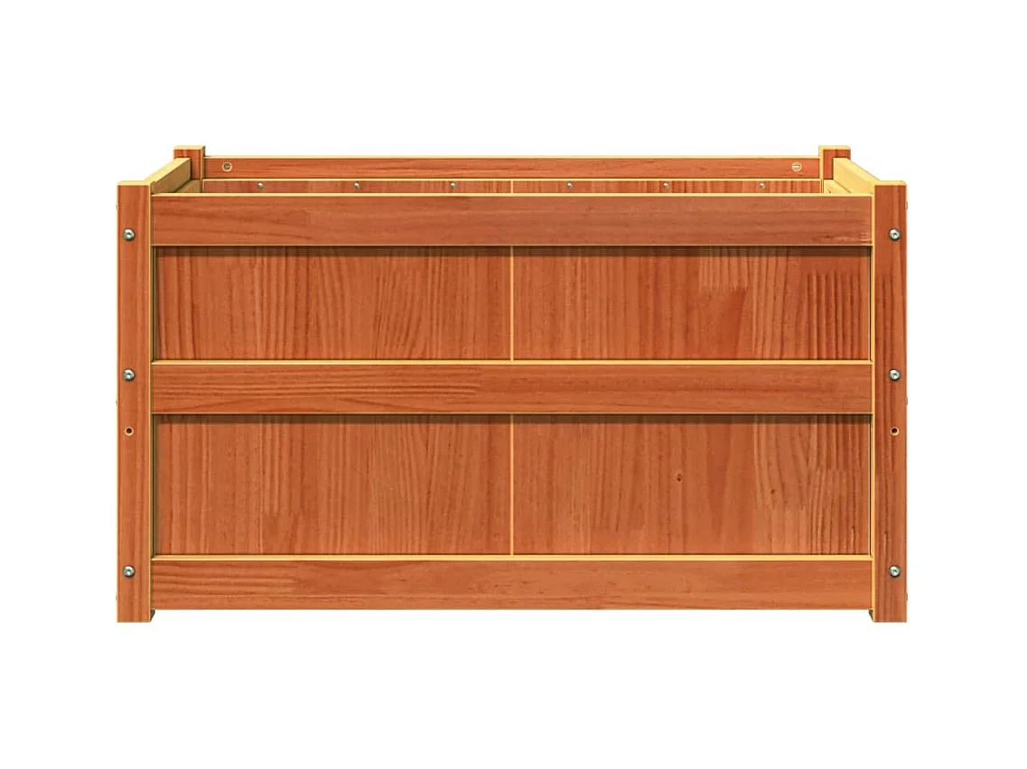 Brauner Wachspflanzer 90x50x50 cm massives Kiefernholz