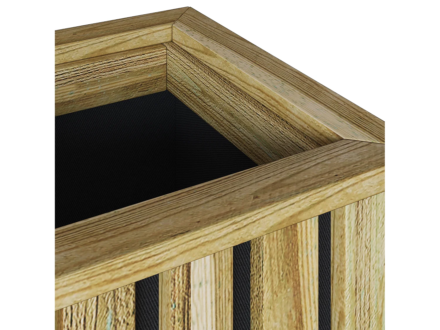 Jardinière avec Doublure 33x33x85 cm Bois Imprégné de Pin