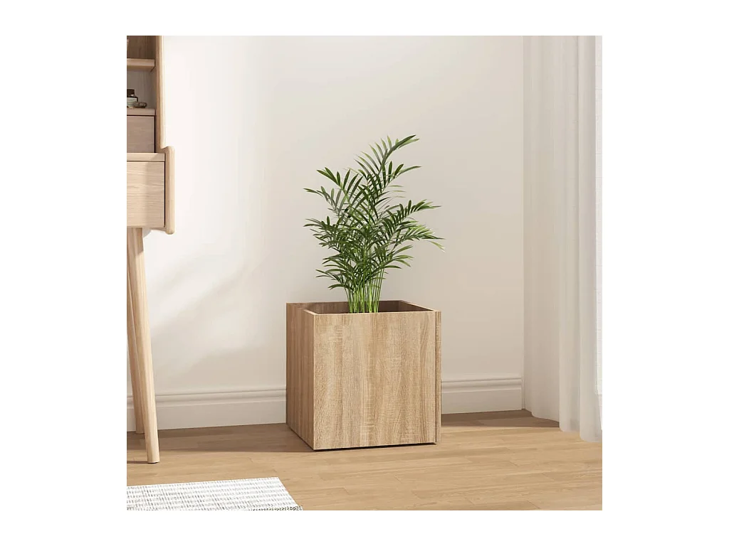 Jardinière Chêne sonoma 40x40x40 cm Bois d'ingénierie