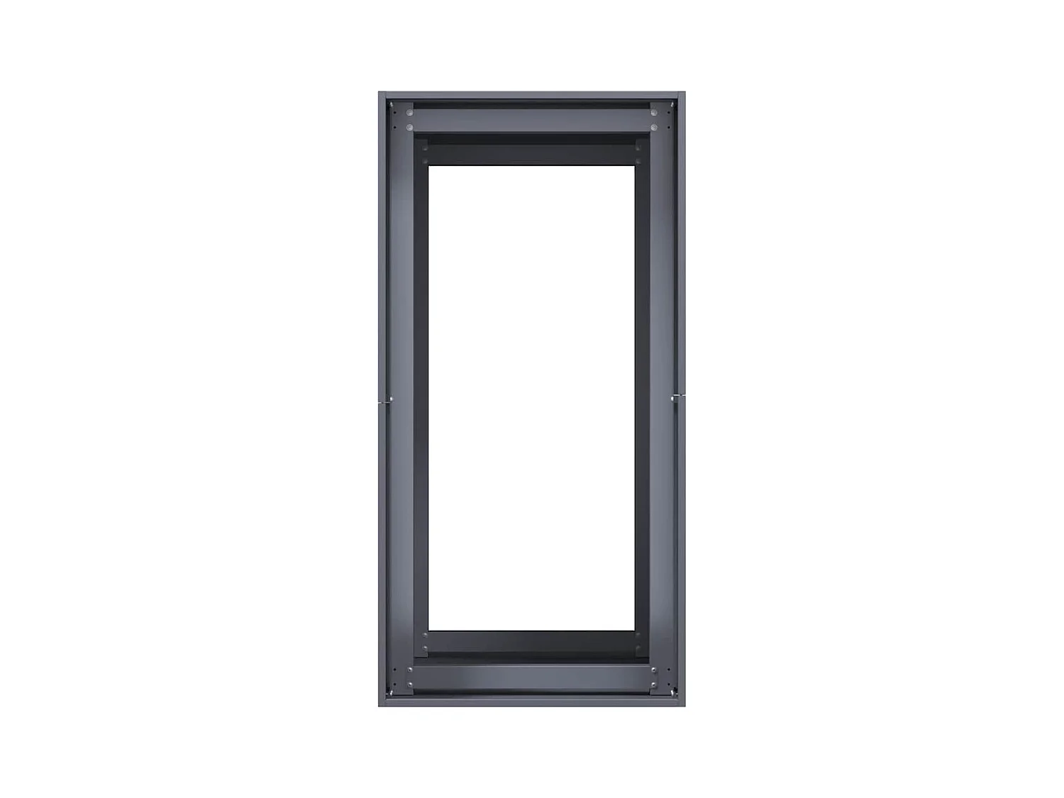 Jardinière anthracite 40x80x80 cm acier