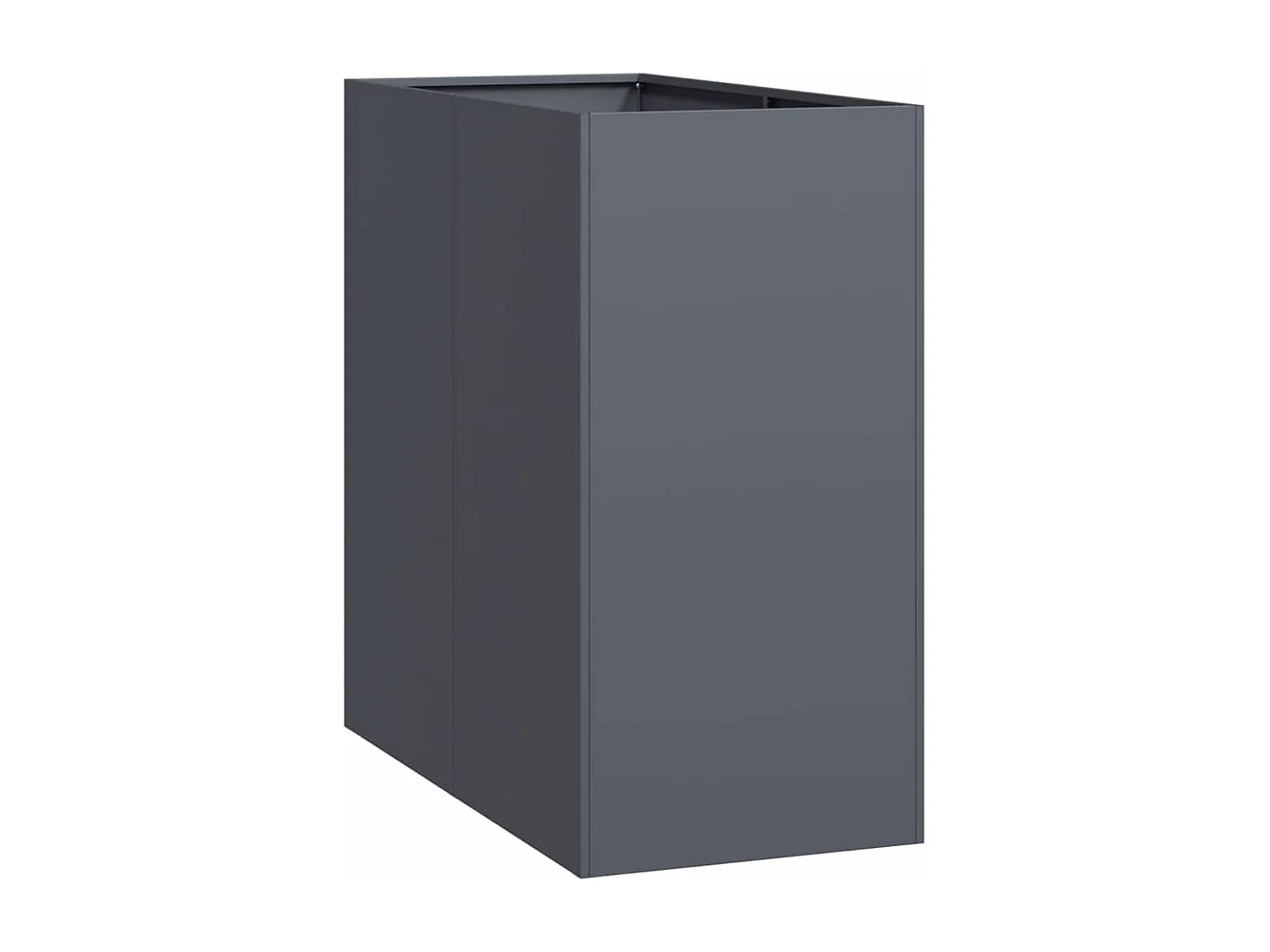 Fioriera antracite 40x80x80 cm in acciaio