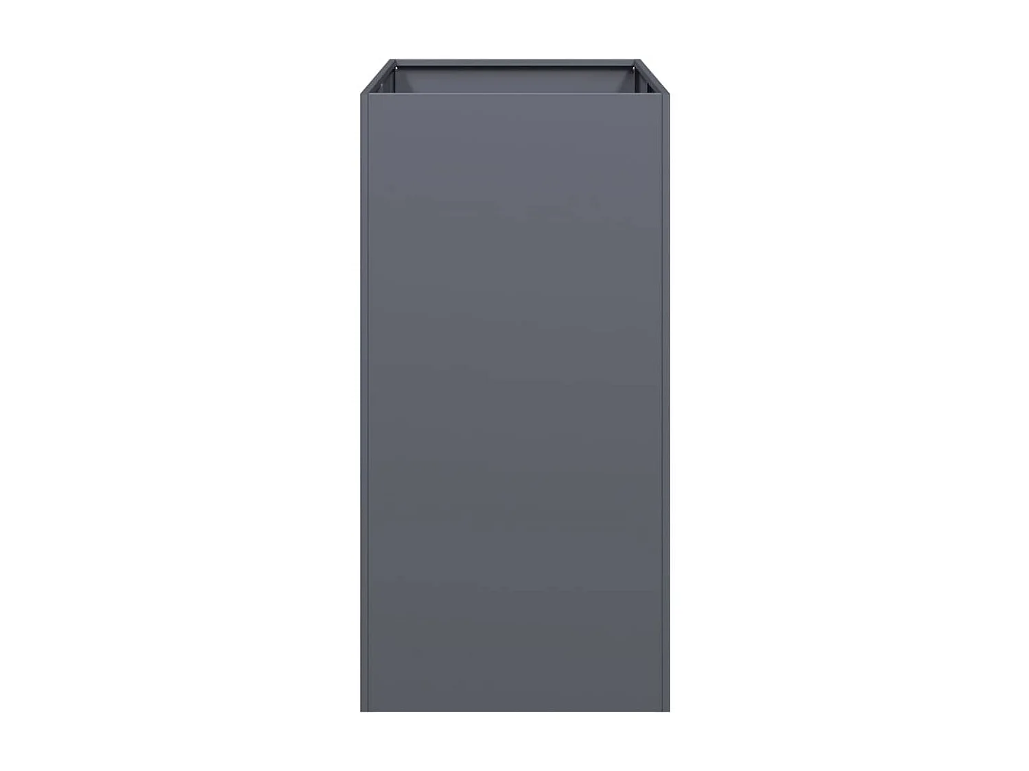 Fioriera antracite 40x80x80 cm in acciaio