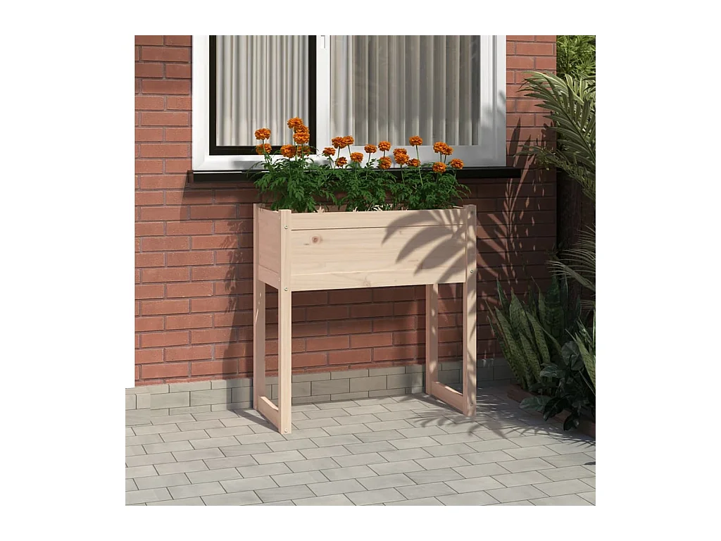 Jardinière 78x40x81 cm Bois massif de pin