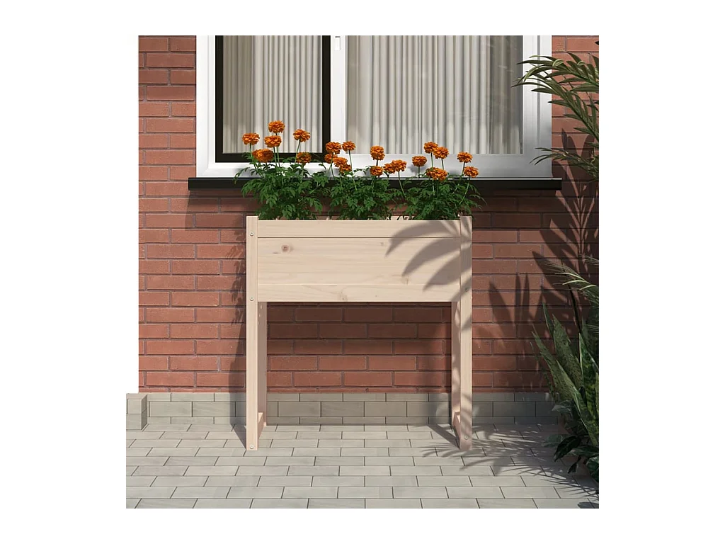 Jardinière 78x40x81 cm Bois massif de pin