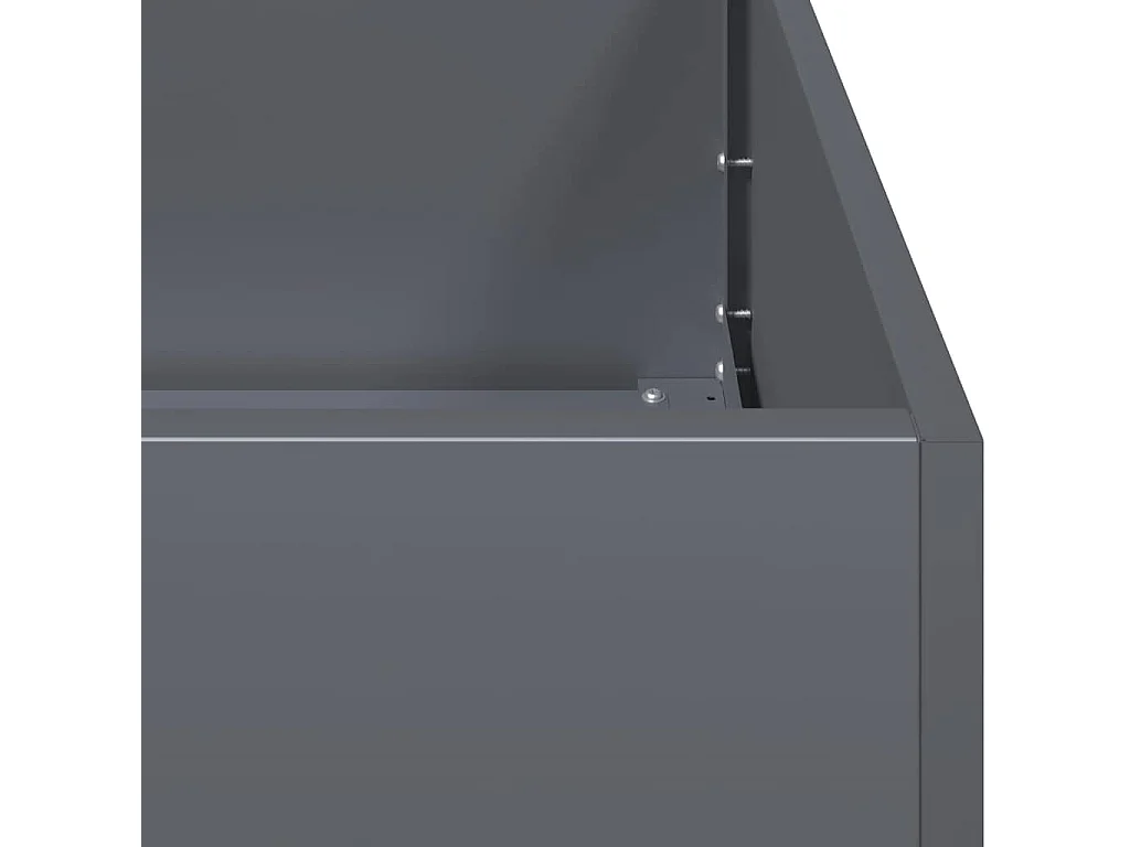 Jardinière anthracite 280x40x40 cm acier laminé à froid