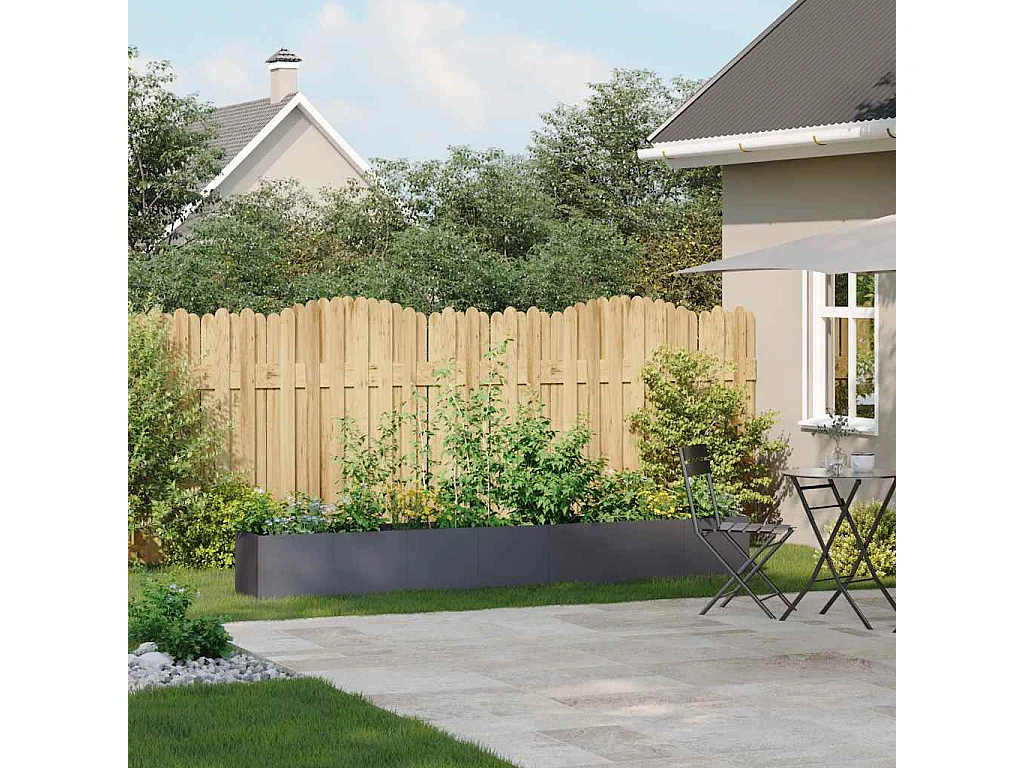 Jardinière anthracite 280x40x40 cm acier laminé à froid