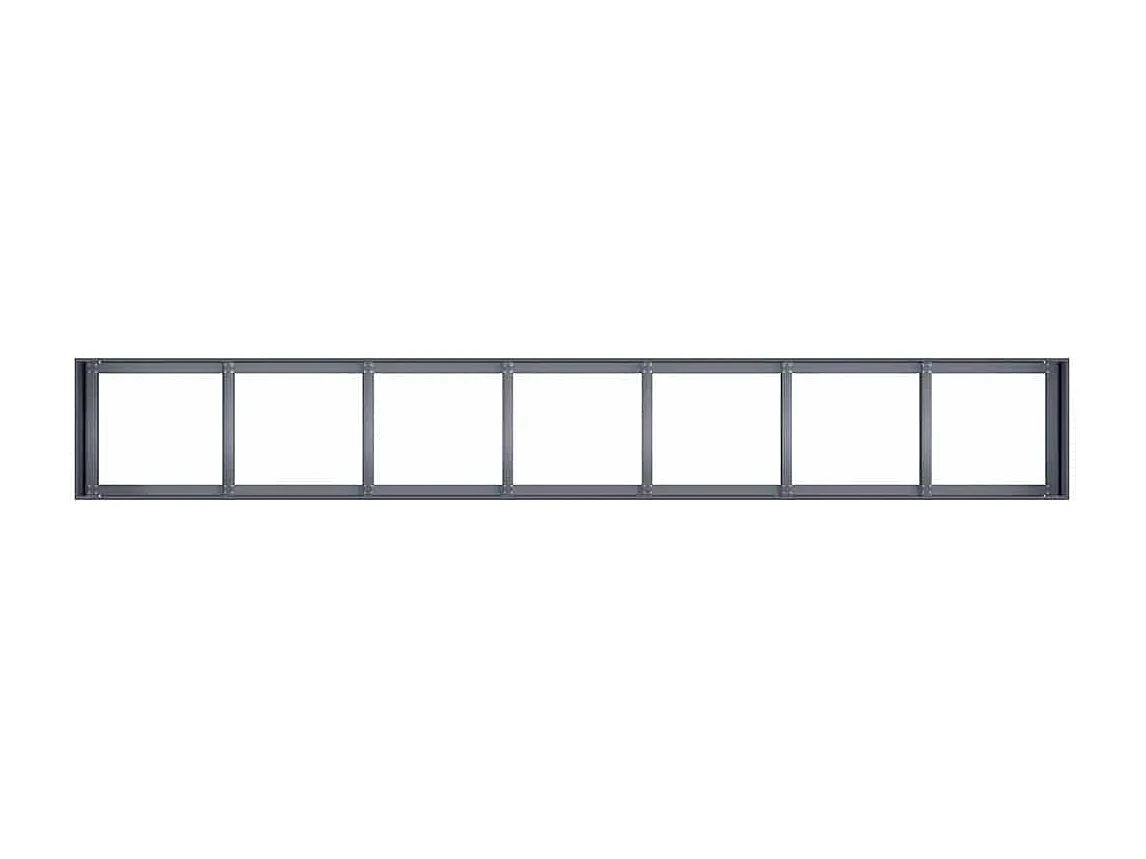 Jardinière anthracite 280x40x40 cm acier laminé à froid