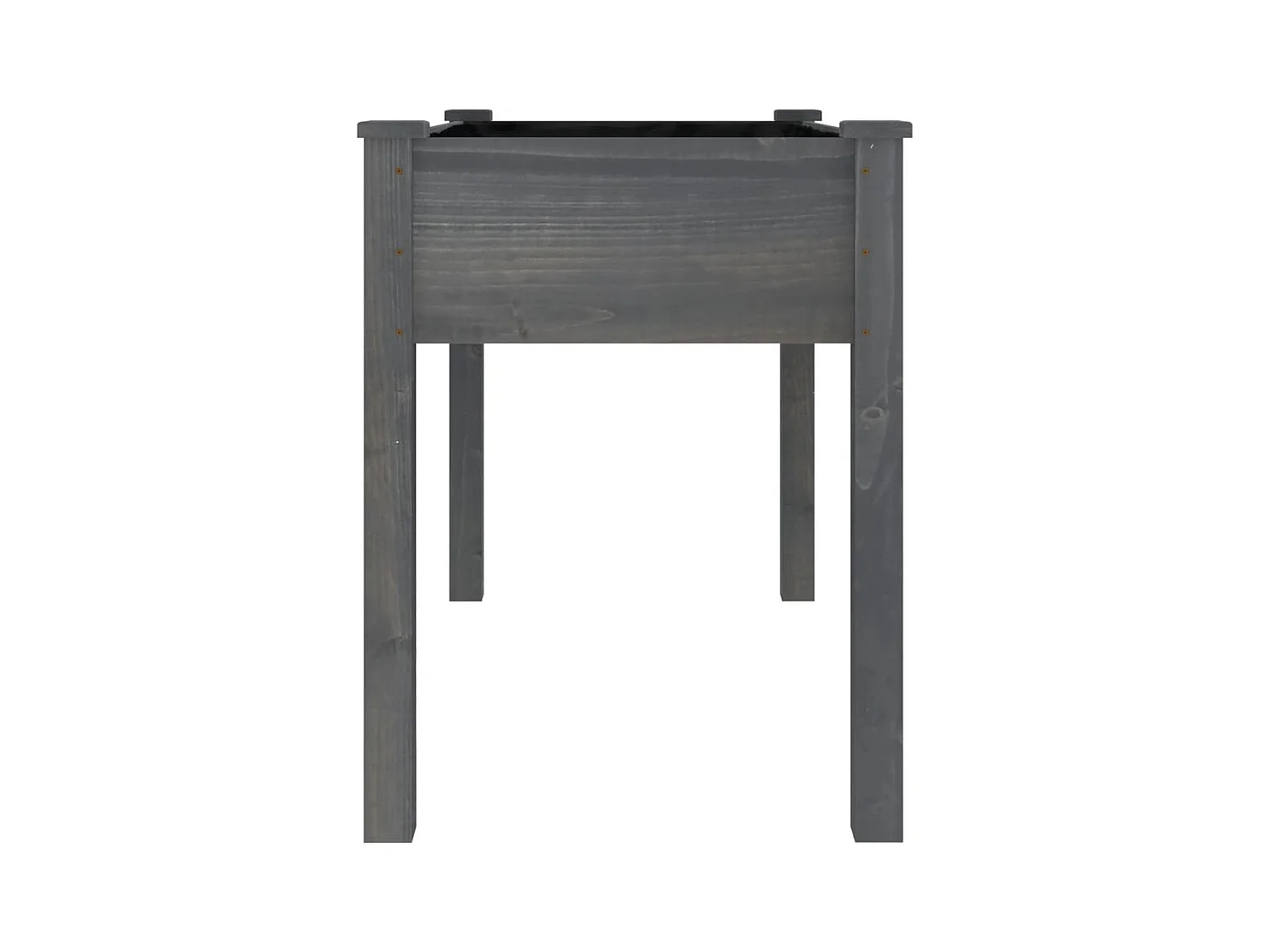 Jardinière avec doublure gris 118x59x76 cm bois massif de sapin