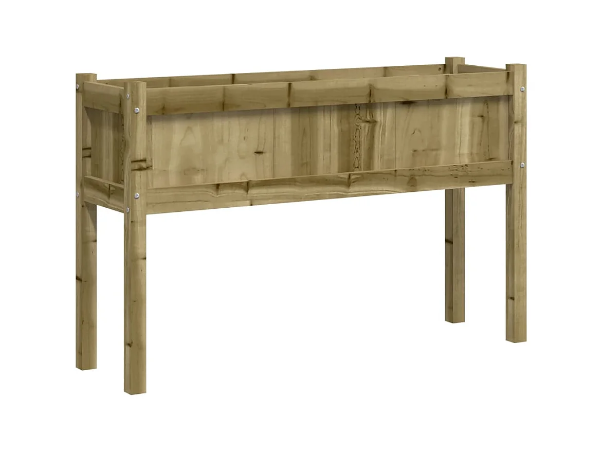 Jardinera con patas 110x31x70 cm madera de pino impregnada