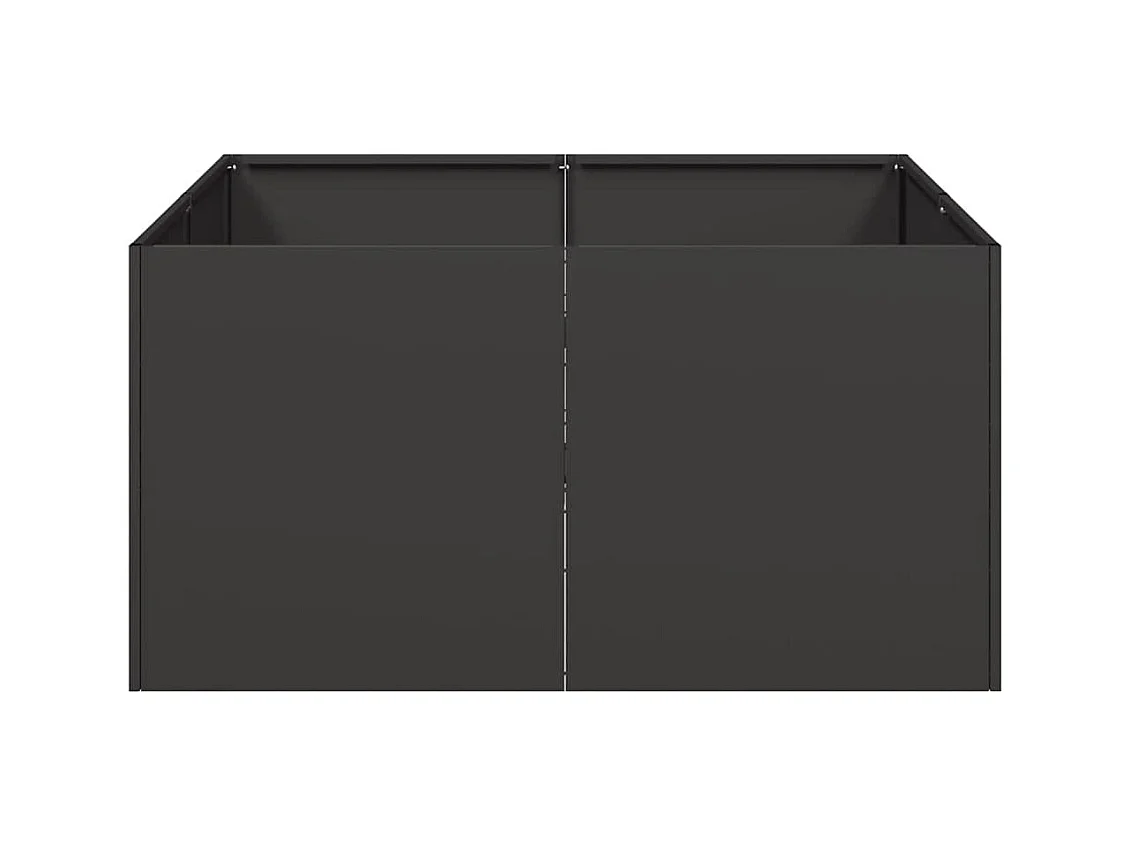 Fioriera nera 80x80x40 cm in acciaio laminato a freddo