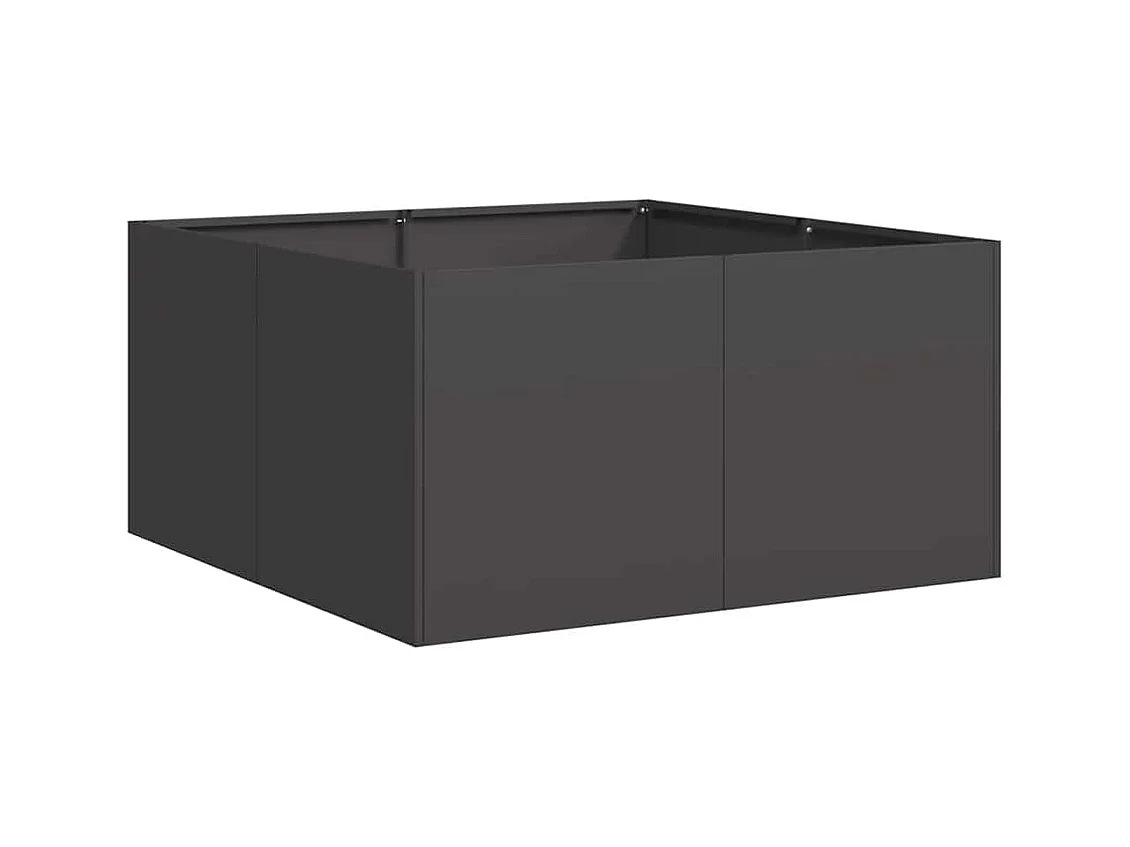 Jardinière noir 80x80x40 cm acier laminé à froid