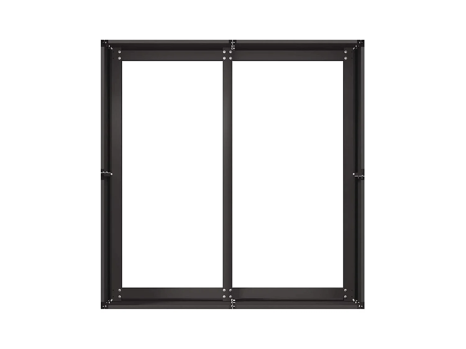 Jardinière noir 80x80x40 cm acier laminé à froid