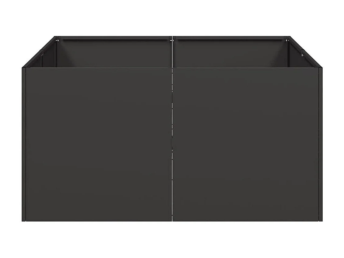 Jardinière noir 80x80x40 cm acier laminé à froid