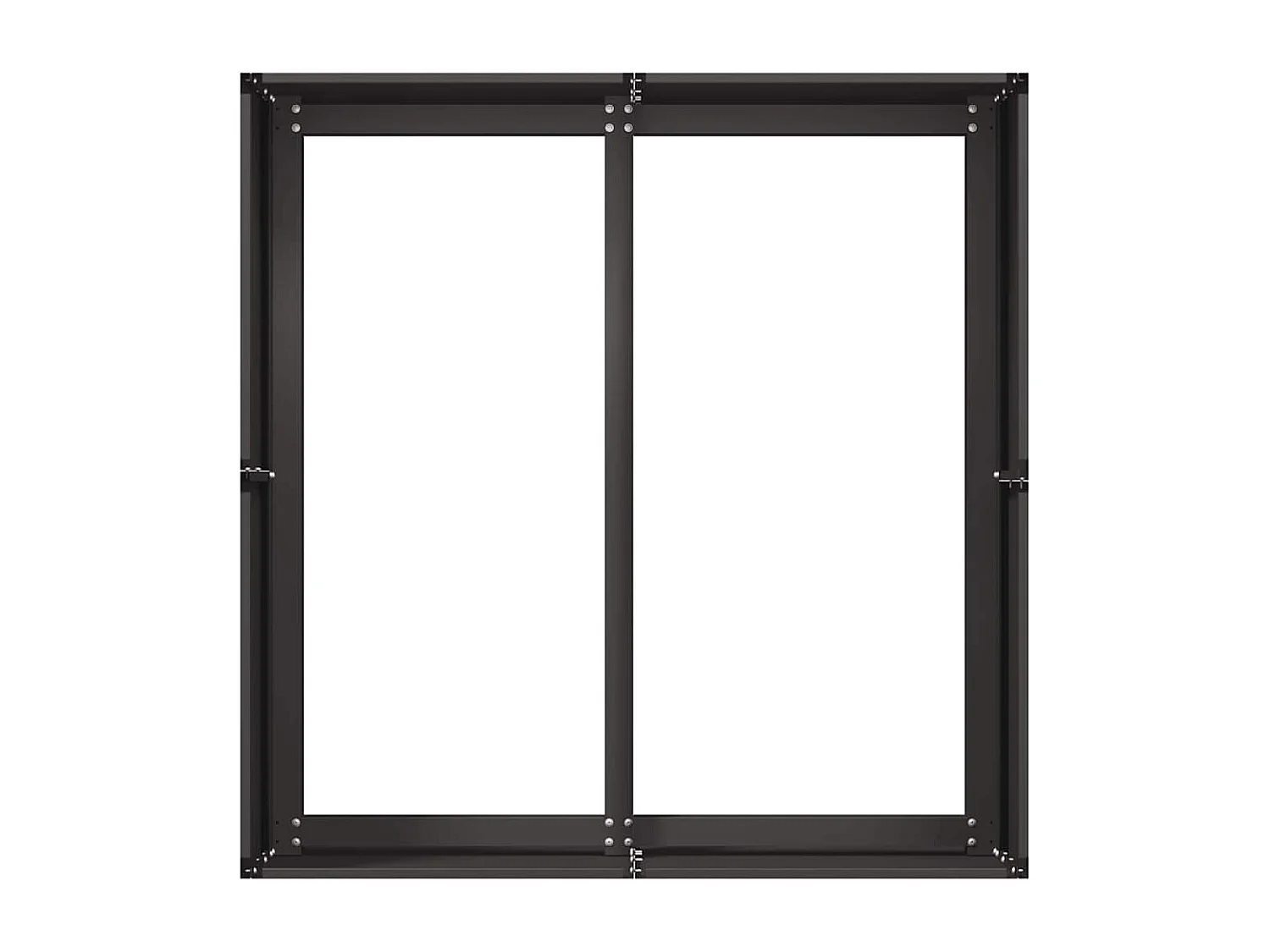 Jardinière noir 80x80x40 cm acier laminé à froid