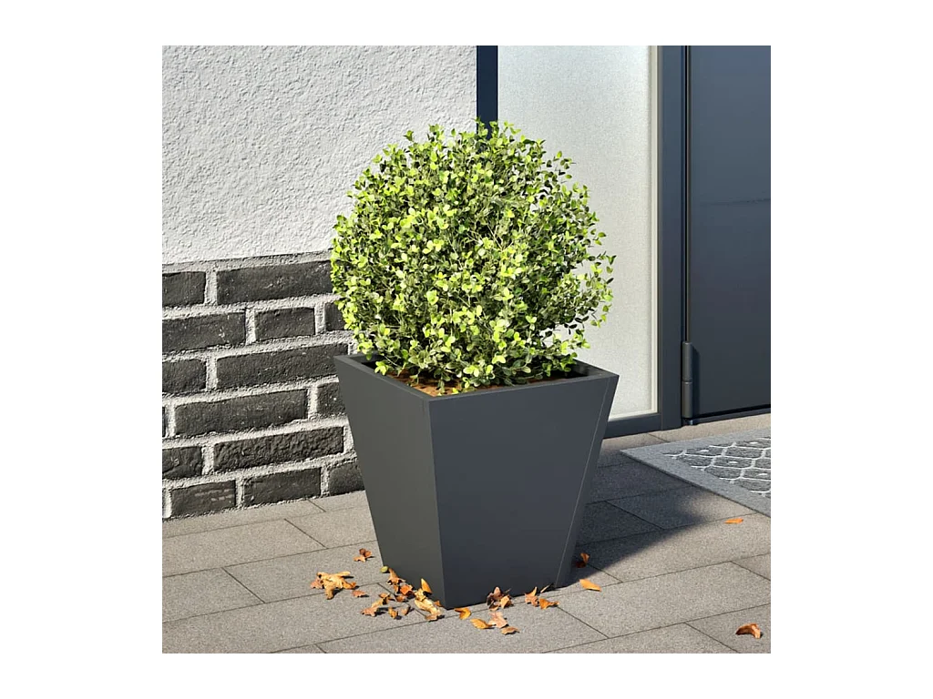 Jardinière anthracite 30x30x30 cm acier