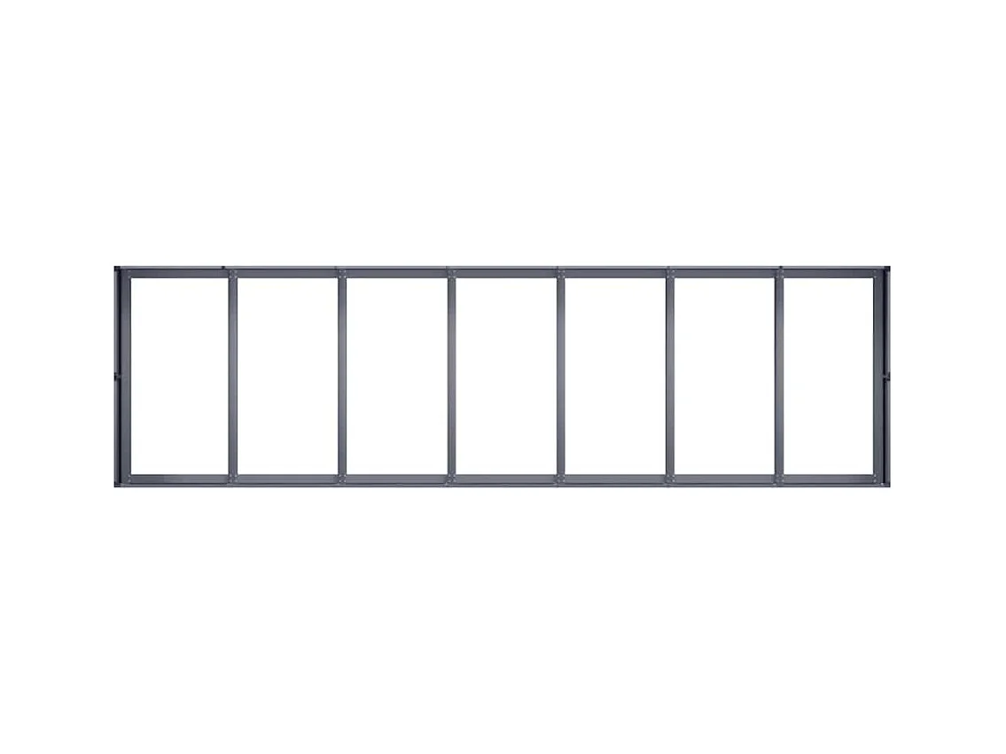 Jardinière anthracite 280x80x40 cm acier