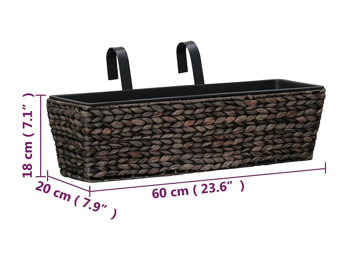 Jardinières 2 pcs Jacinthe d'eau Marron