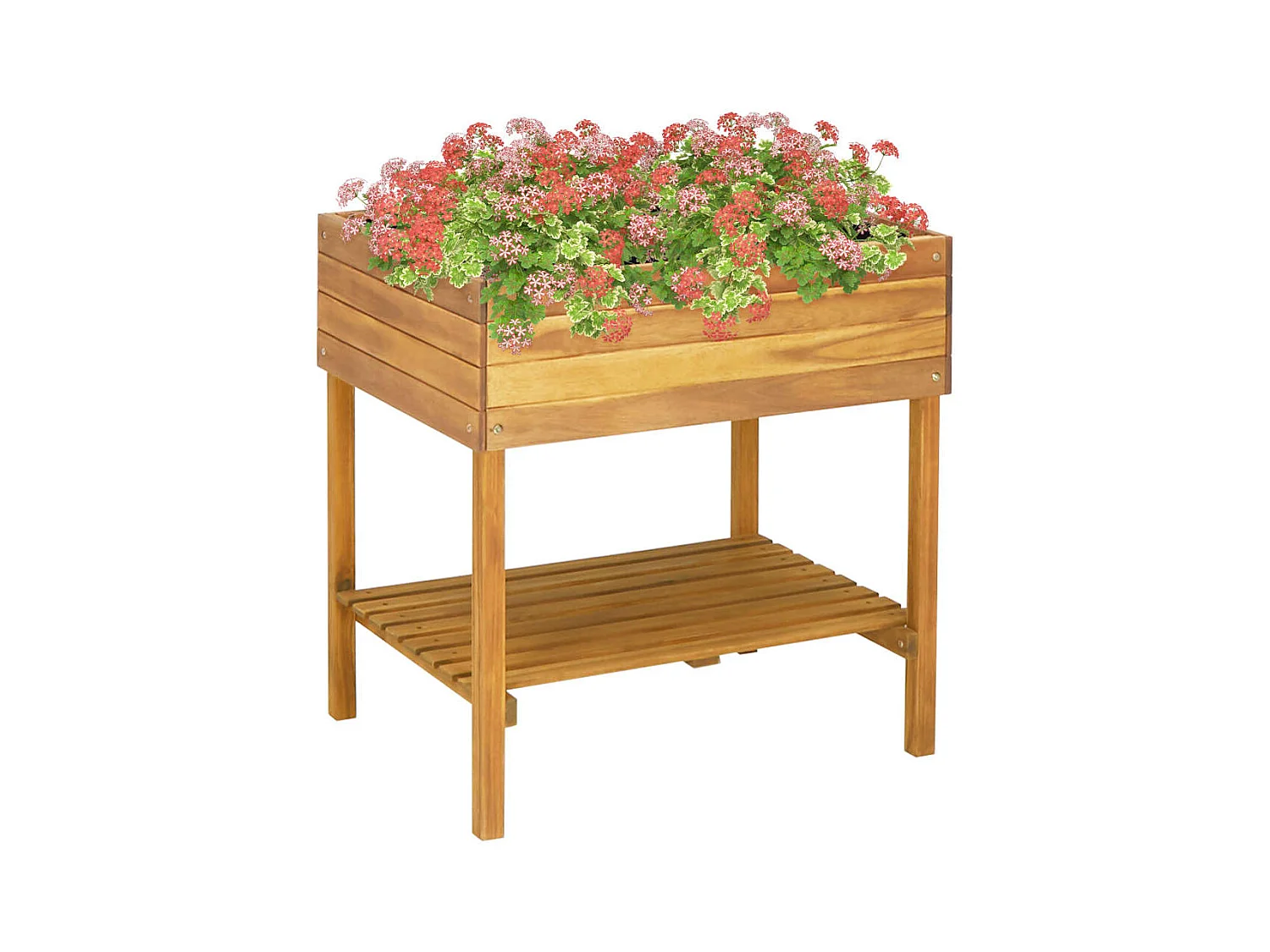 Verhoogde plantenbak 78,5x58,5x78,5 cm Massief acaciahout