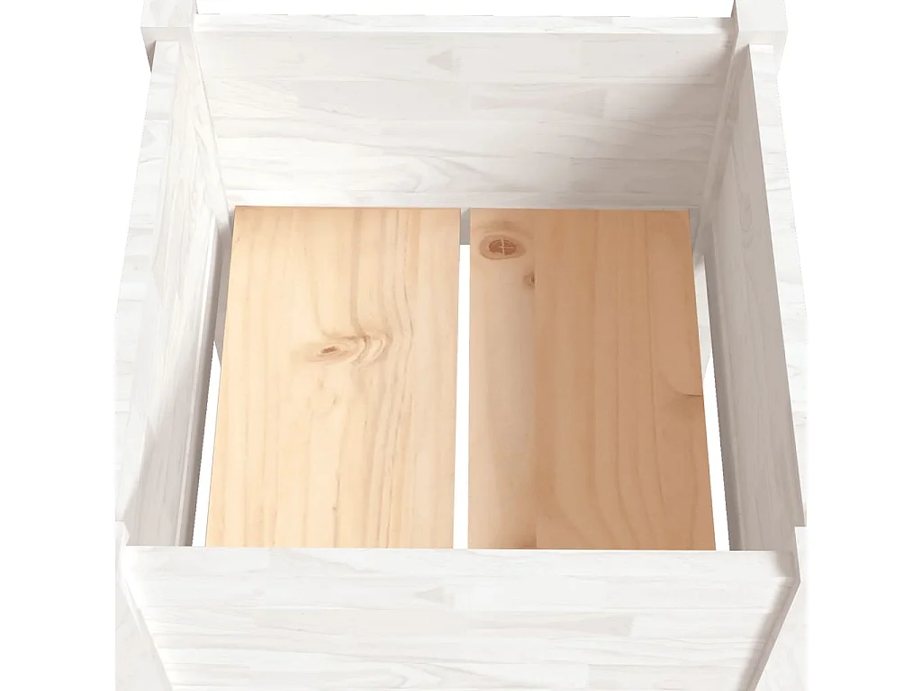 Jardinières 2 pcs Blanc 50x50x70 cm Bois de pin massif