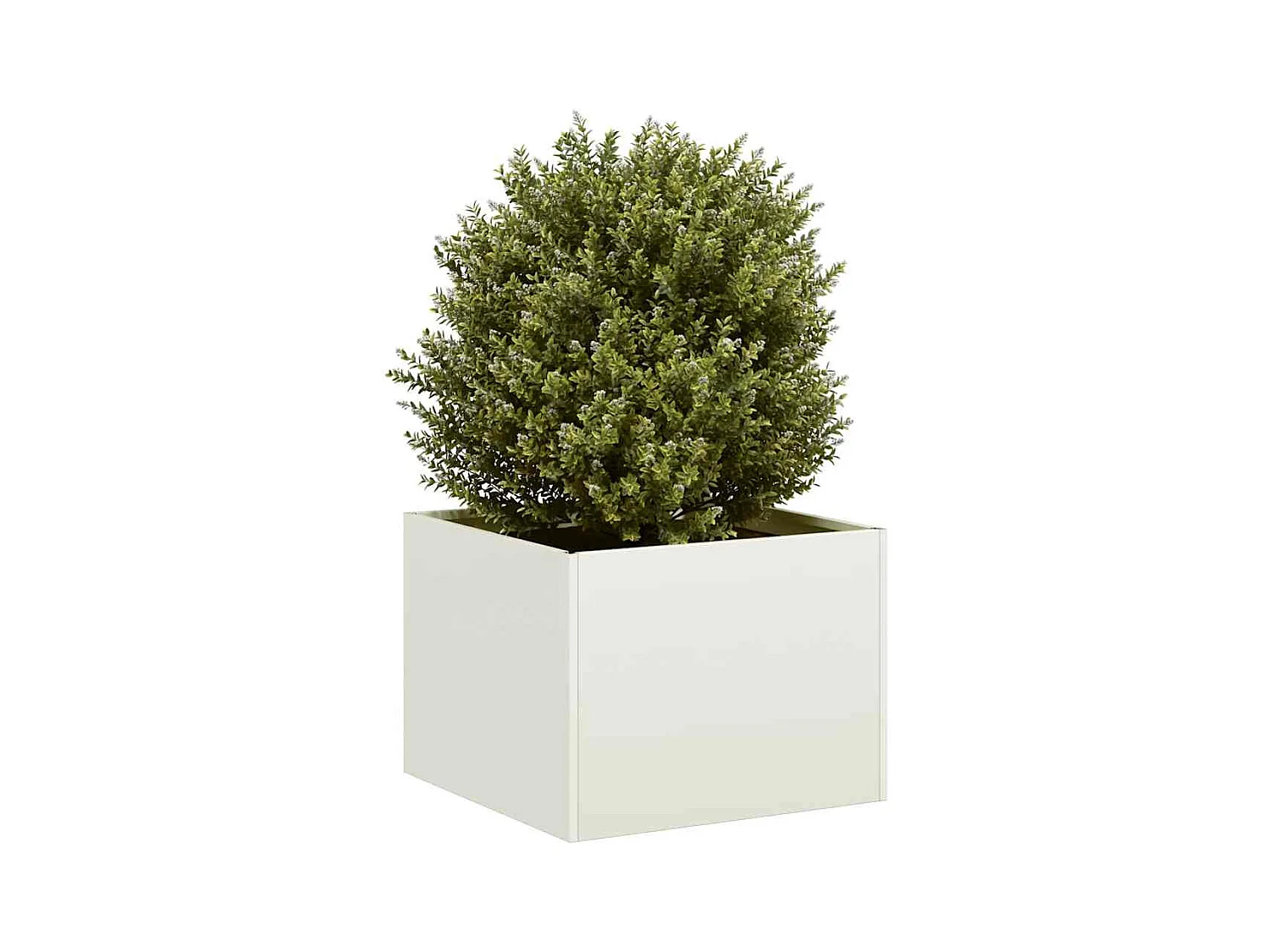 Jardinière blanc 40x40x30 cm acier