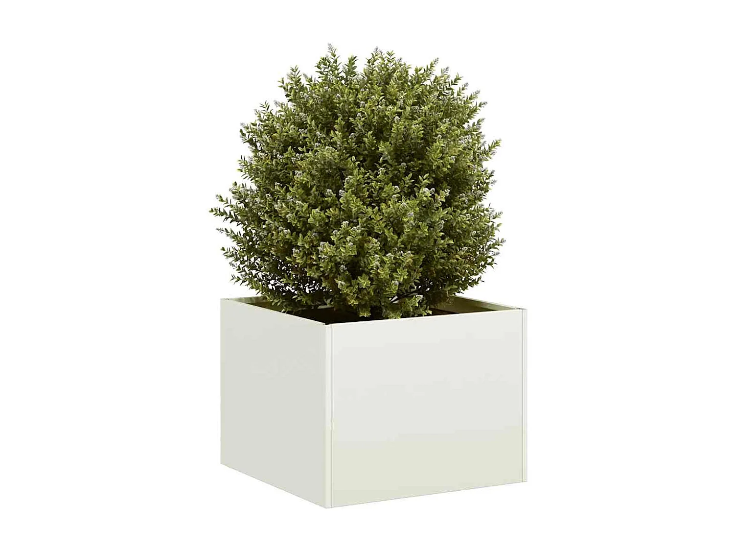 Jardinière blanc 40x40x30 cm acier