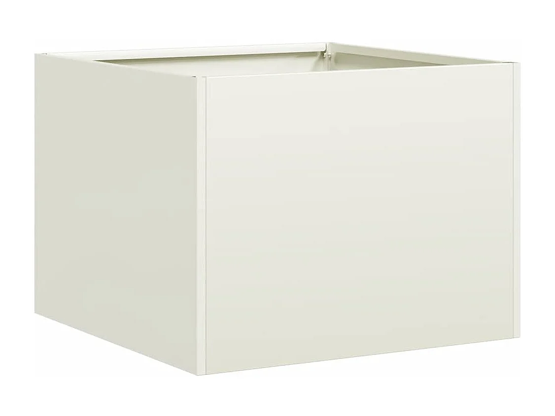 Jardinière blanc 40x40x30 cm acier