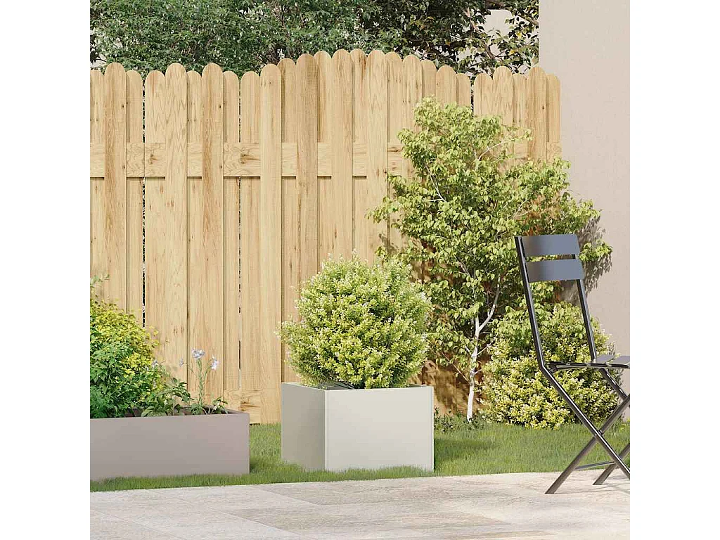 Jardinière blanc 40x40x30 cm acier