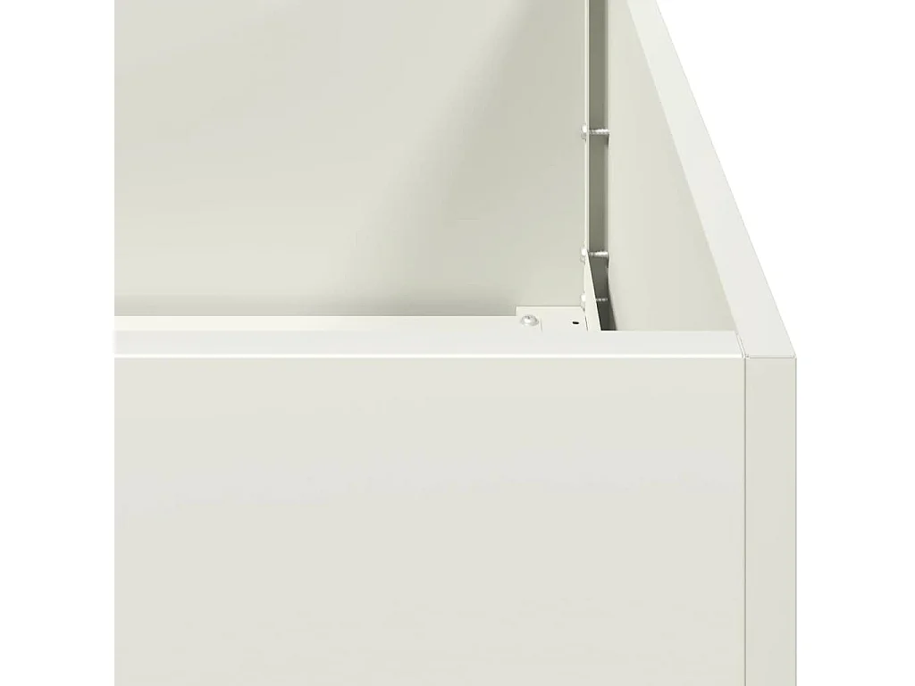 Jardinière blanc 40x40x30 cm acier