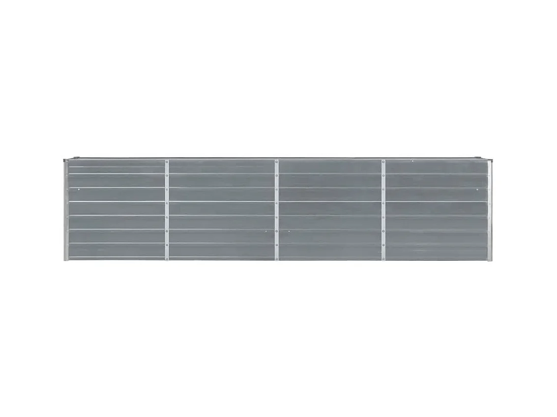 Fioriera 320x40x77 cm Acciaio zincato Grigio