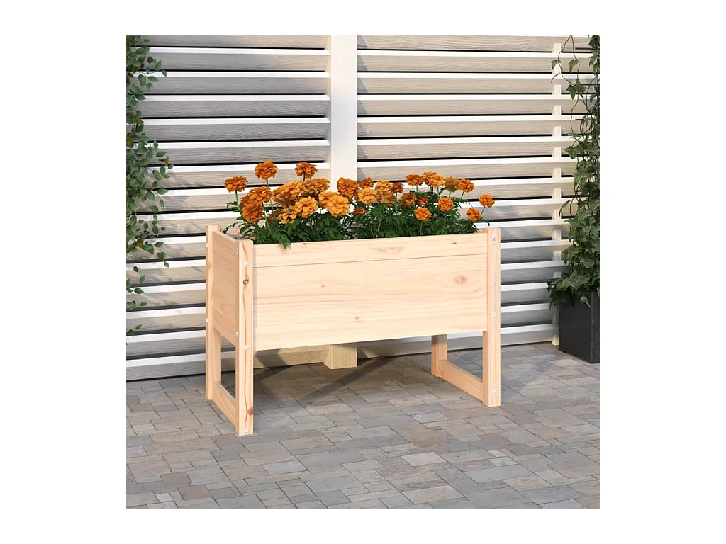 Jardinière 78x40x52 cm Bois massif de pin