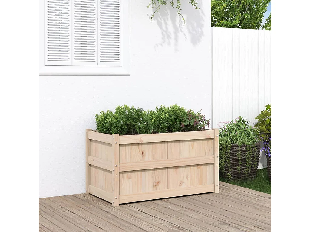 Jardinière d'extérieur 90x50x50 cm bois de pin massif