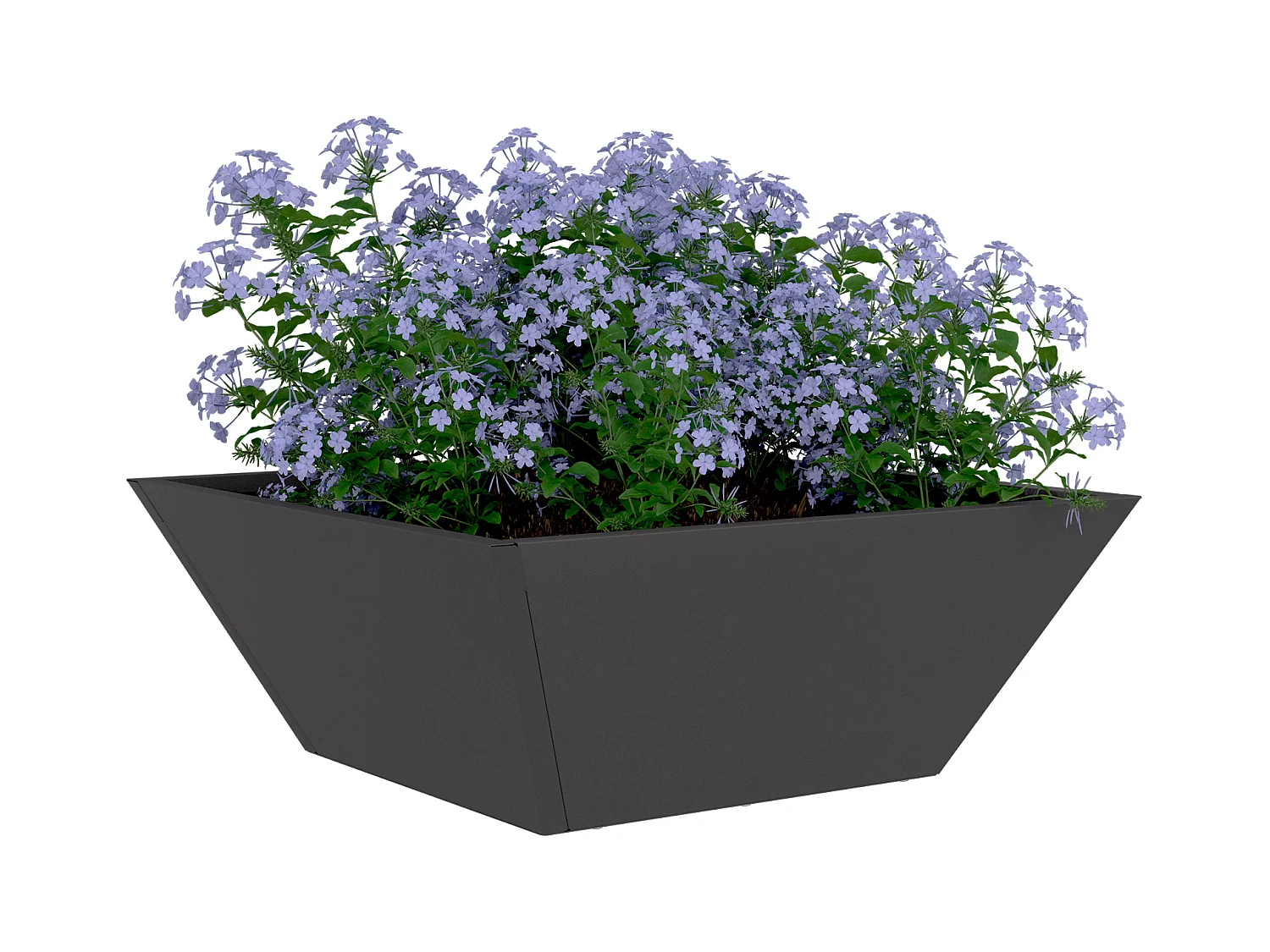 Pot en Métal Noir Métal 40 x 40 x 15 cm Jardinières