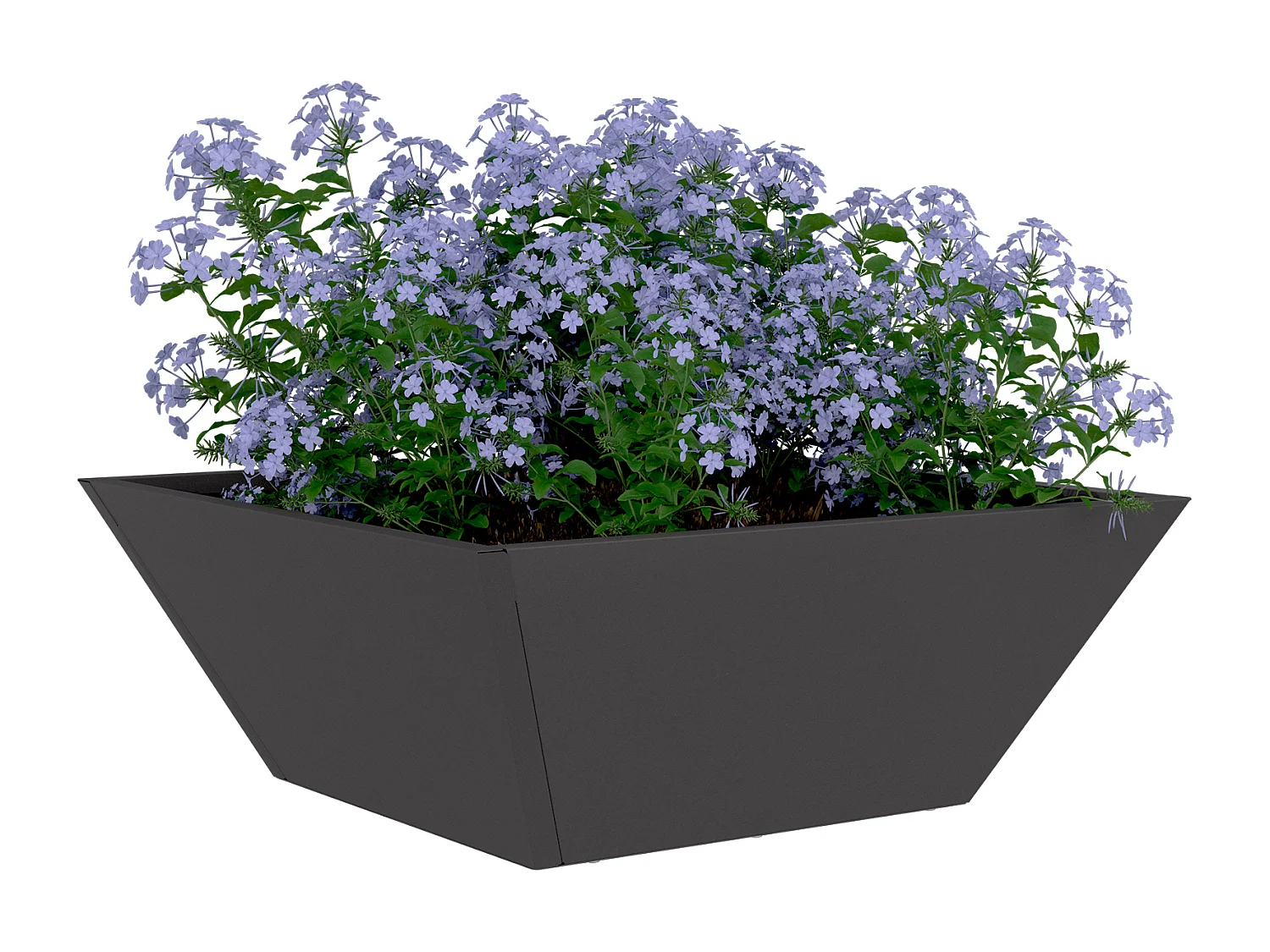 Pot en Métal Noir Métal 40 x 40 x 15 cm Jardinières