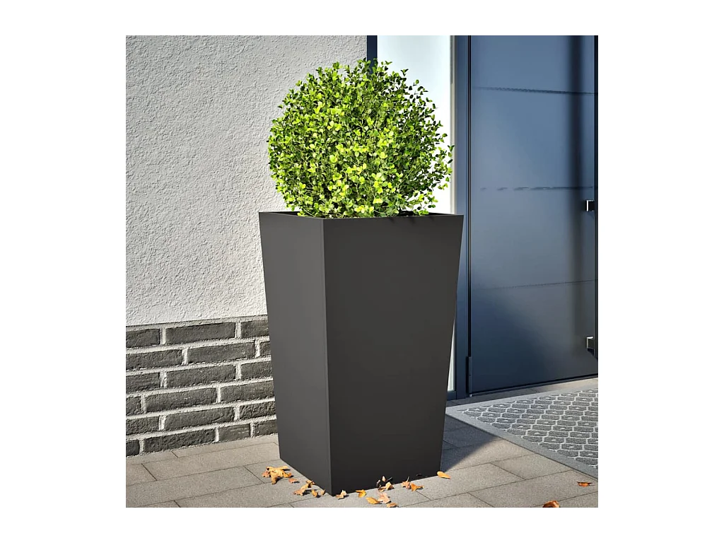 Jardinière noir 45x45x75 cm acier