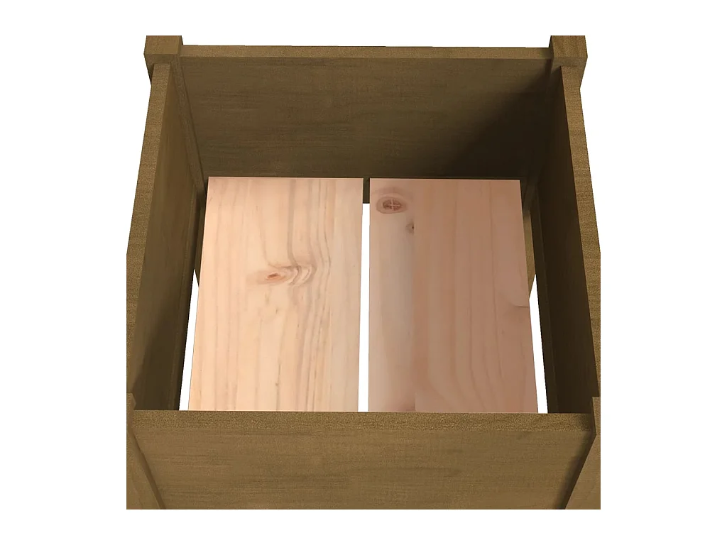 Jardinières 2 pcs Marron miel 50x50x70 cm Bois de pin massif