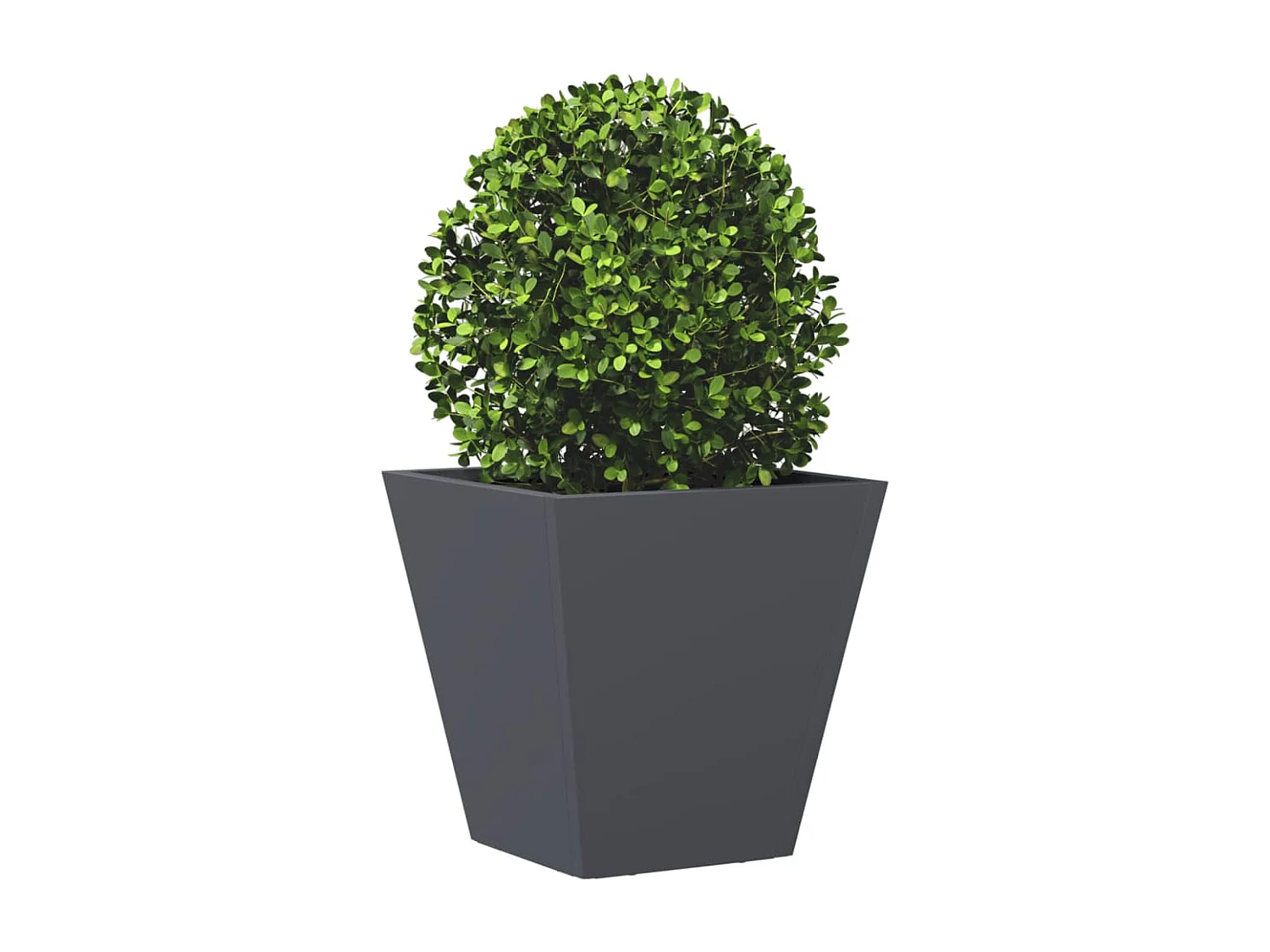 Jardineras 2 uds antracita 30x30x30 cm acero