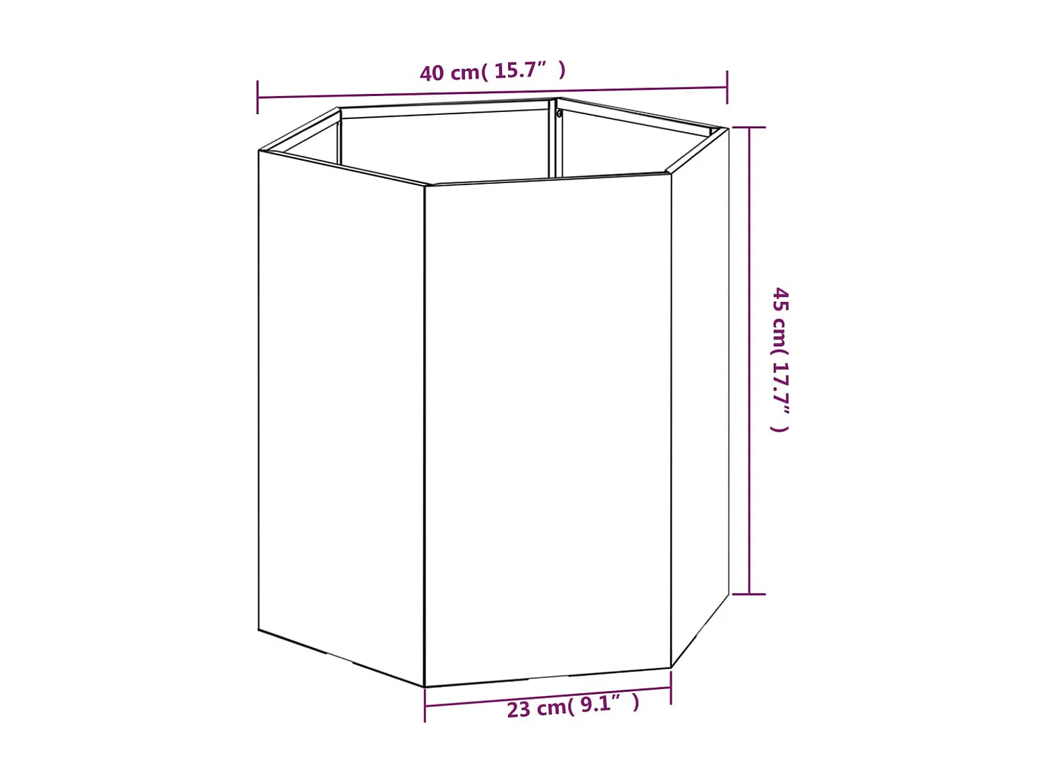 Rusty Plantenbak 40x40x45 cm Cortenstaal