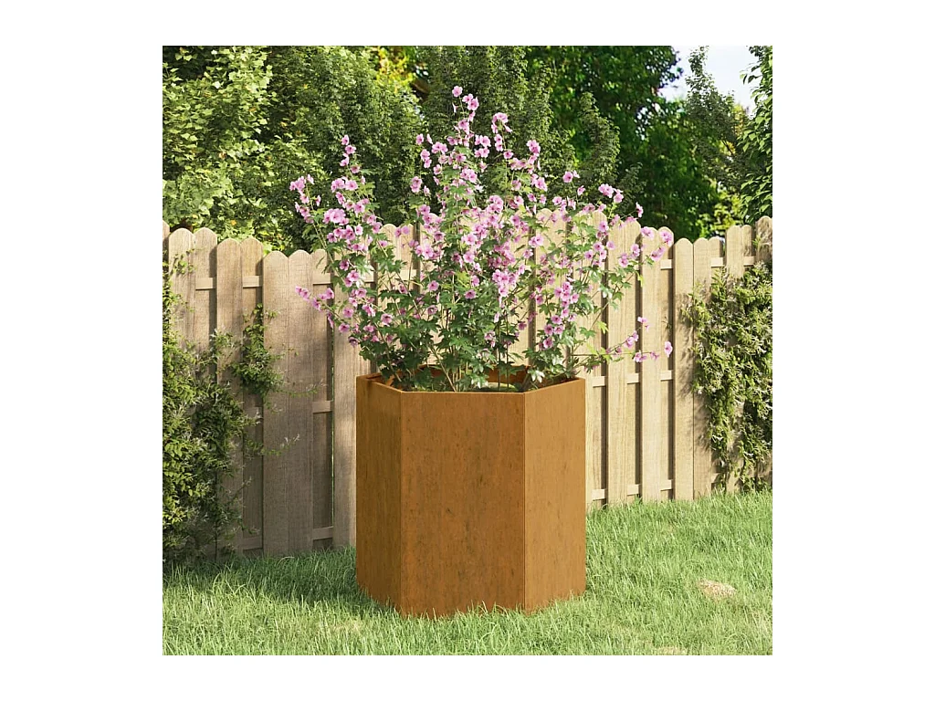 Jardinière Rouillé 40x40x45 cm Acier corten