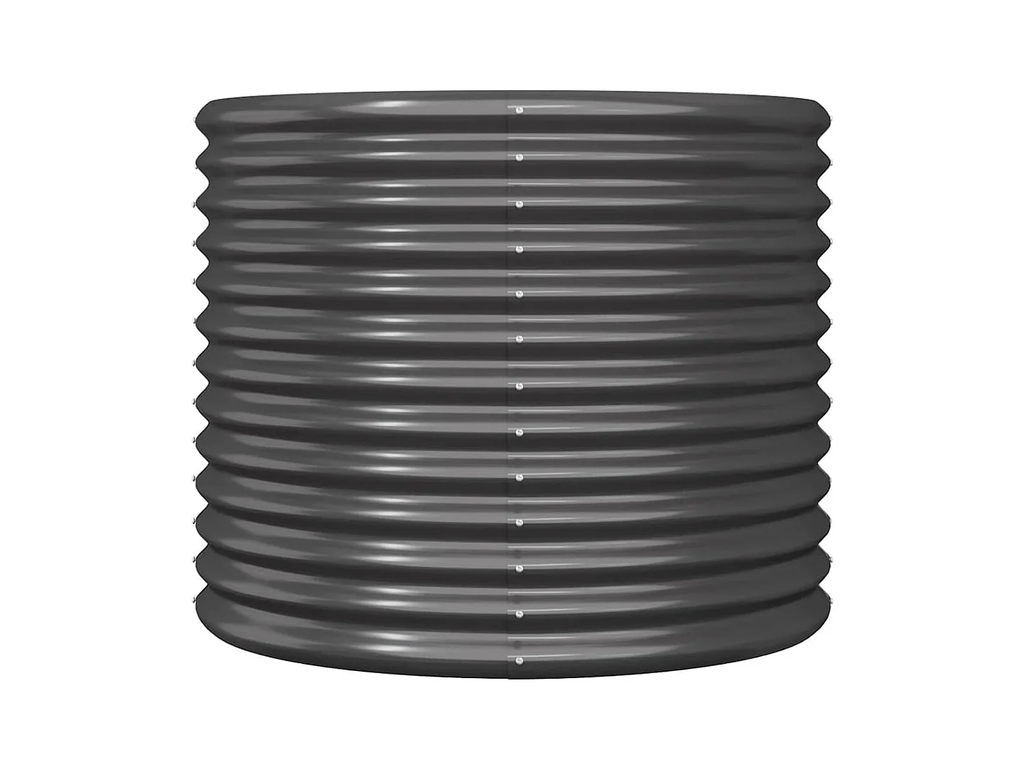 Poedergecoate stalen plantenbak 80x80x68 cm Antraciet