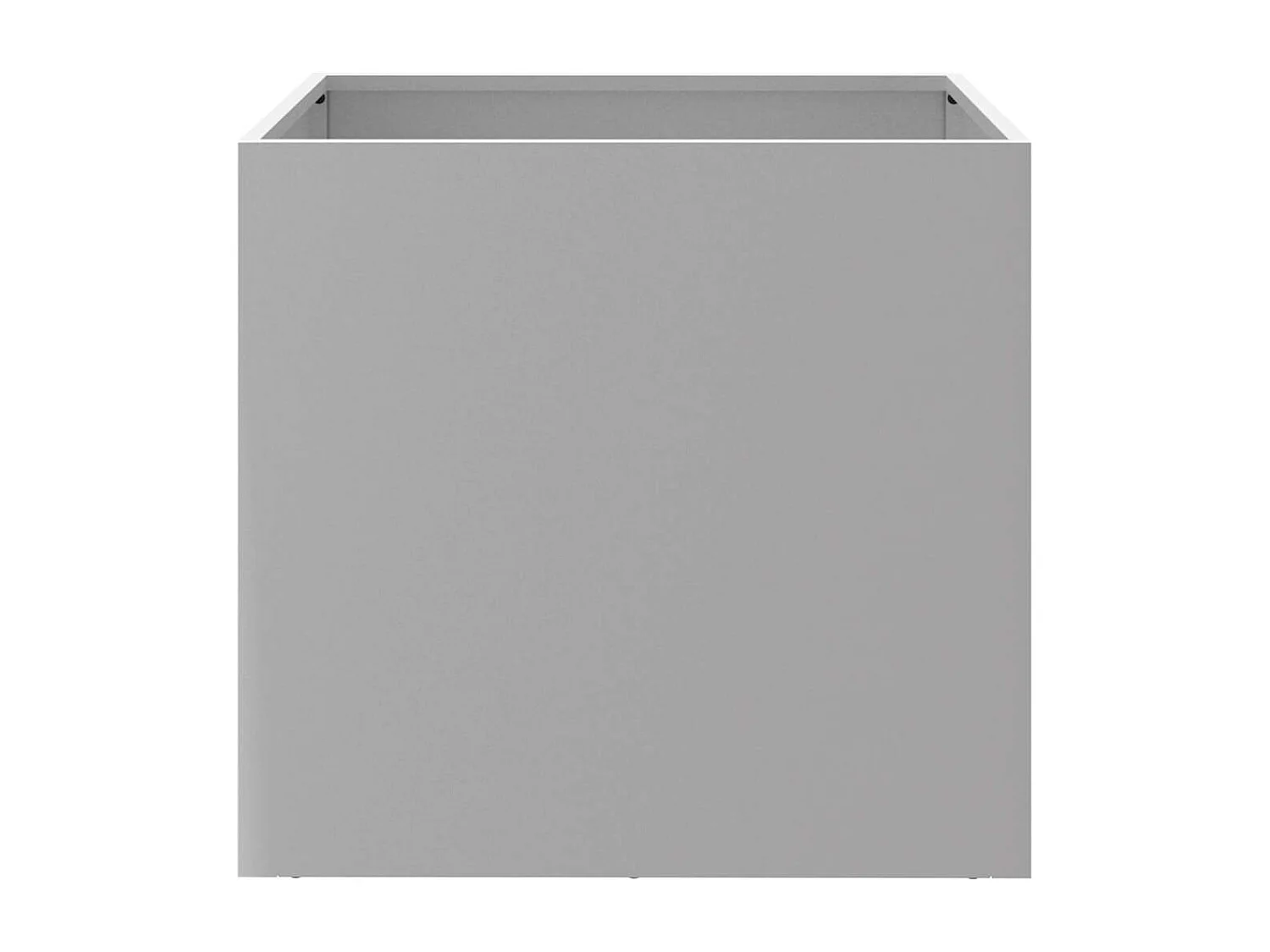 Silberner Pflanzkübel 42x40x39 cm aus verzinktem Stahl