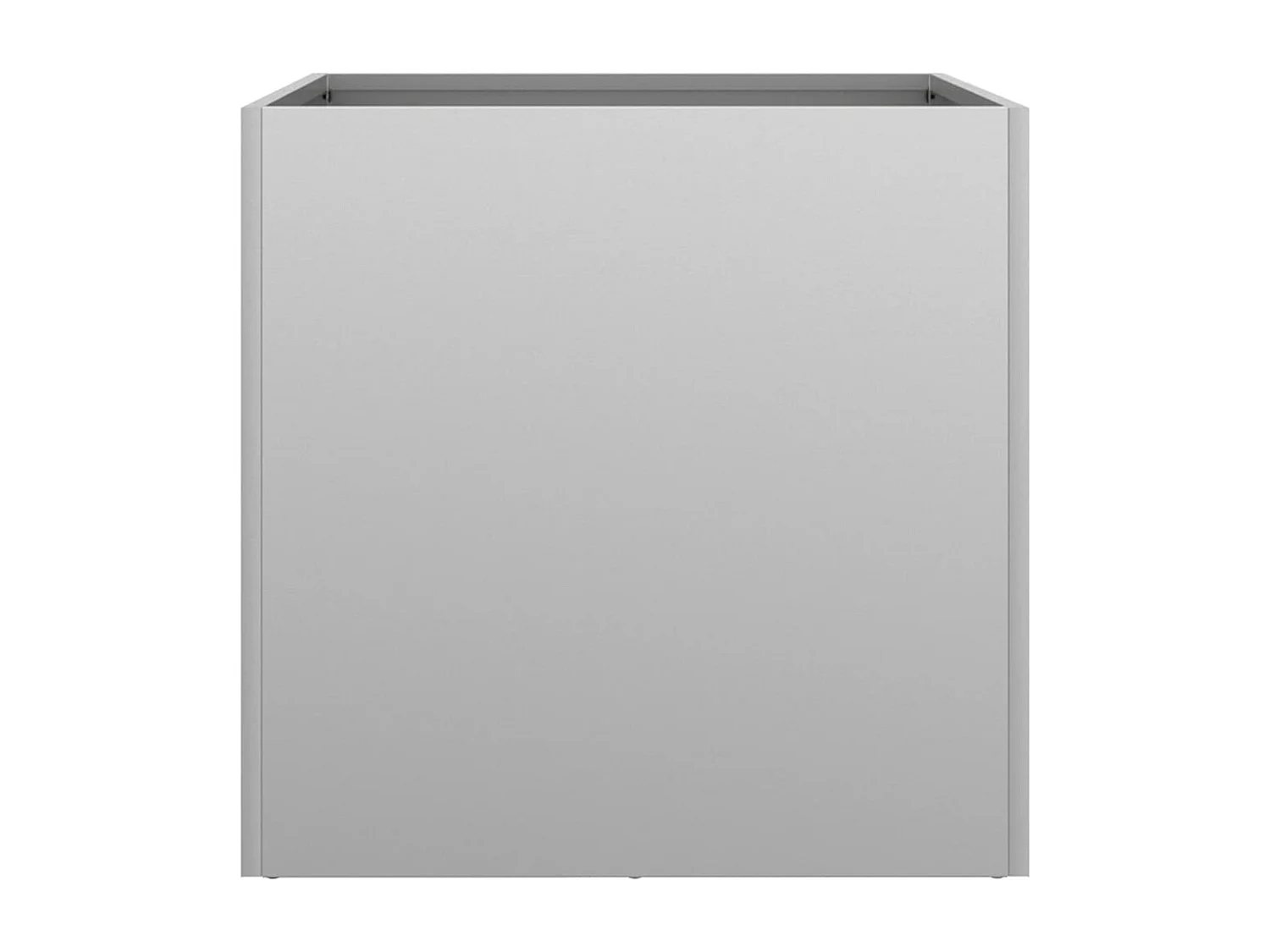 Silberner Pflanzkübel 42x40x39 cm aus verzinktem Stahl