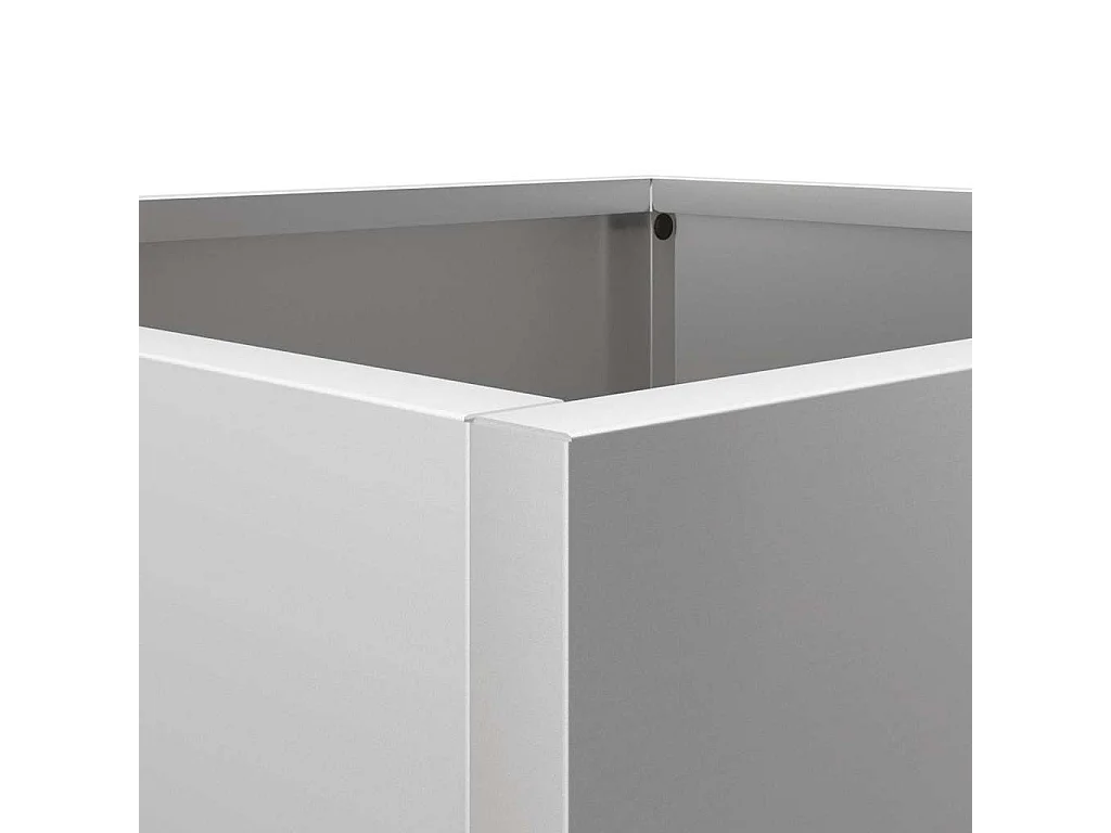 Jardinière argenté 42x40x39 cm acier galvanisé