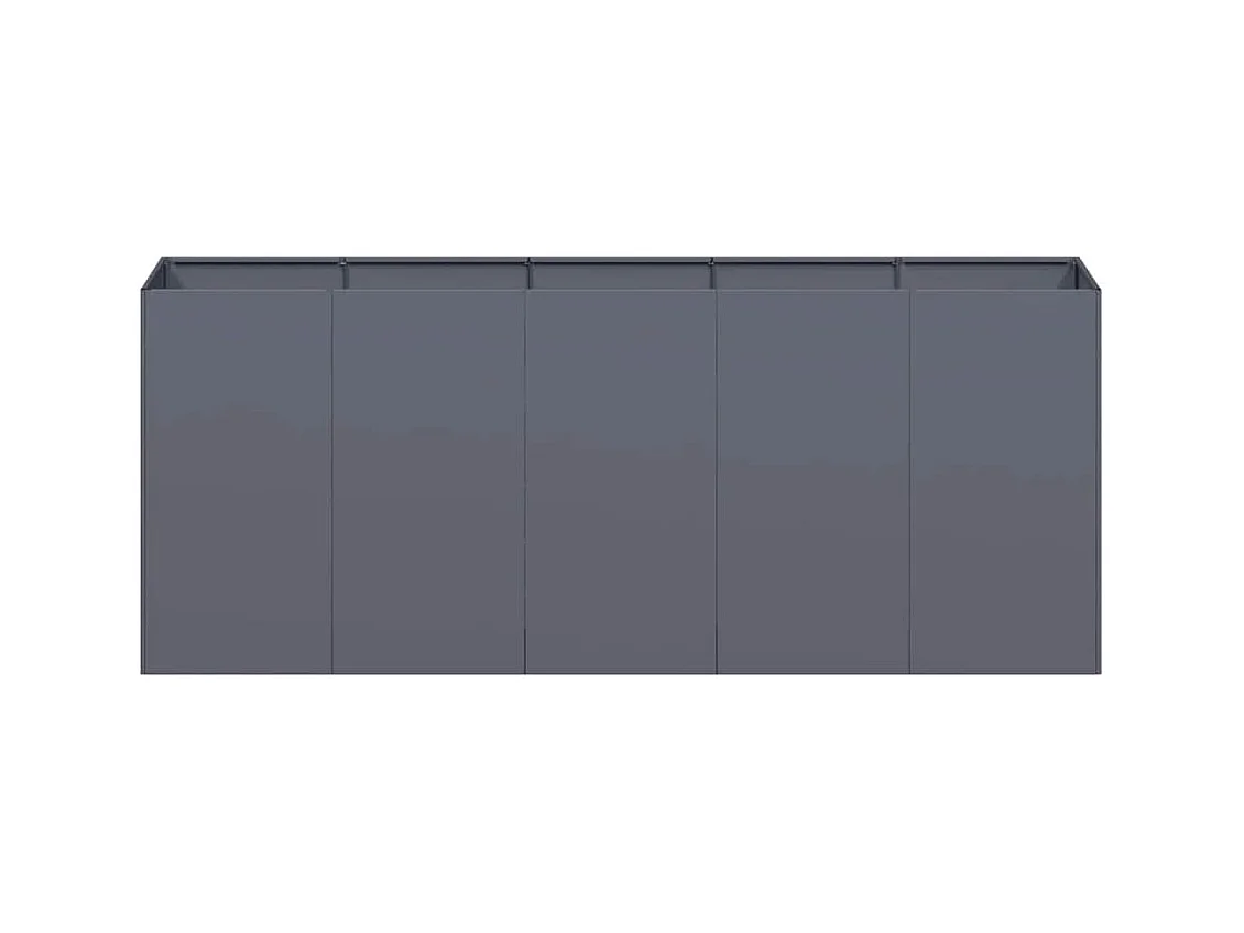 Jardinière anthracite 200x40x80 cm acier laminé à froid