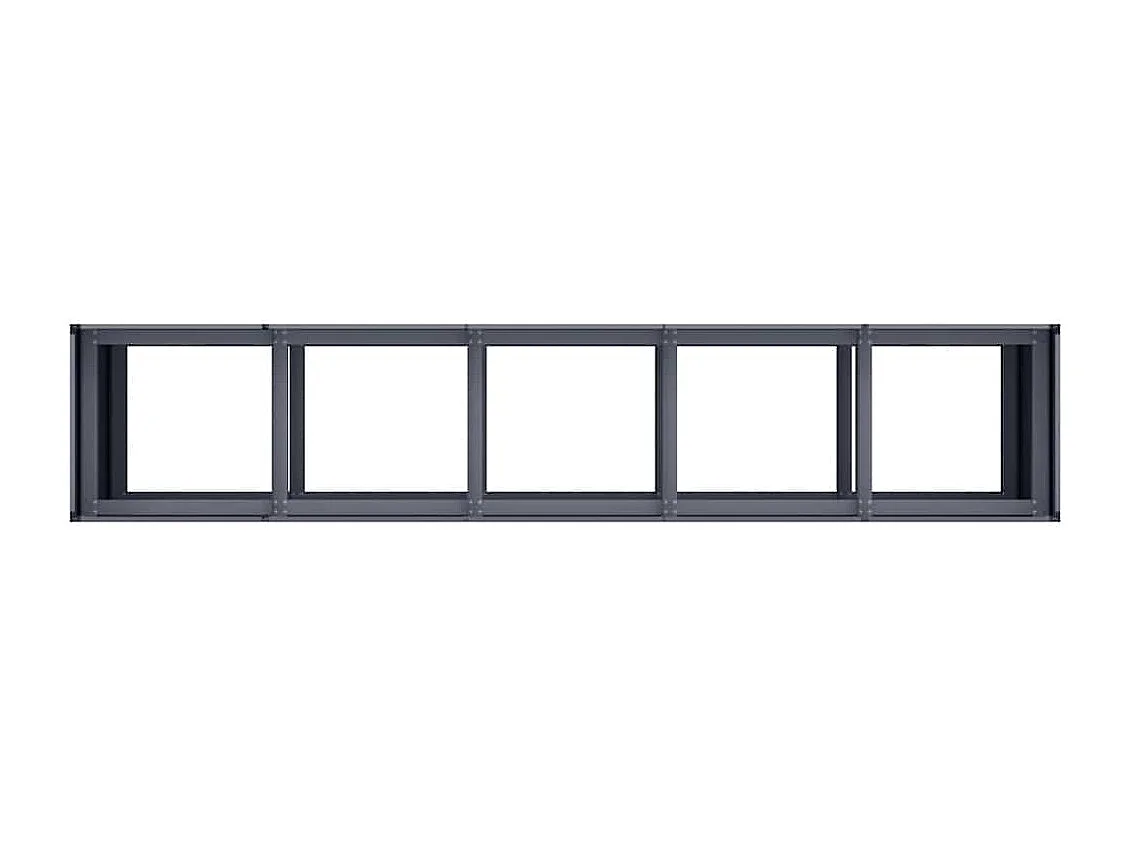 Jardinière anthracite 200x40x80 cm acier laminé à froid