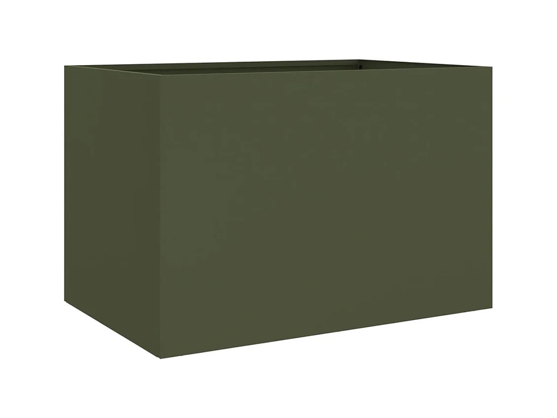 Fioriera verde oliva 62x47x46 cm in acciaio