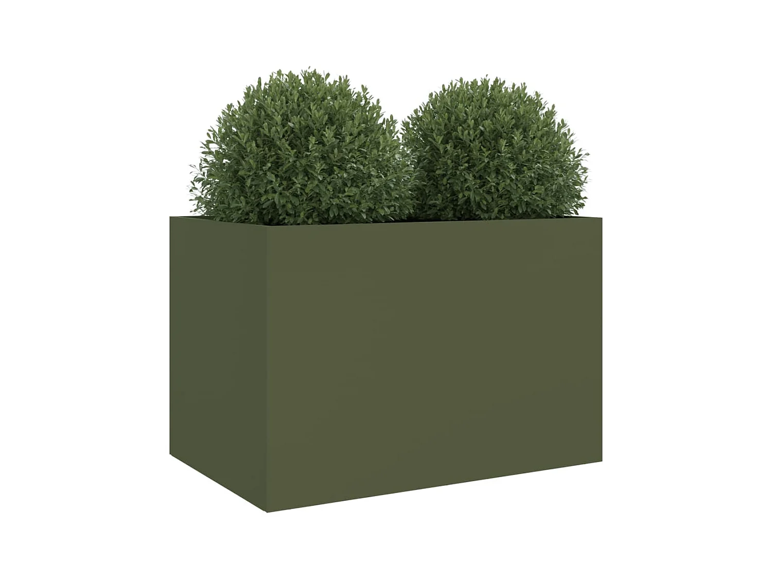 Fioriera verde oliva 62x47x46 cm in acciaio