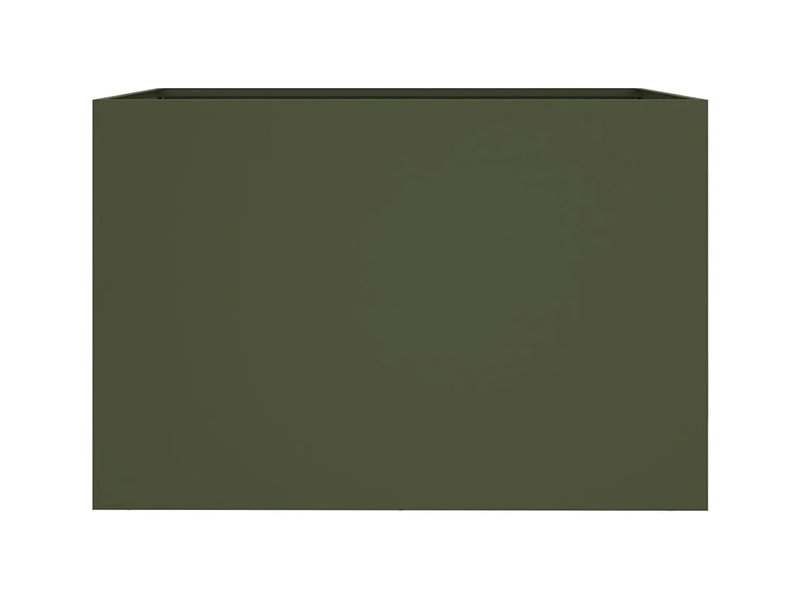 Fioriera verde oliva 62x47x46 cm in acciaio