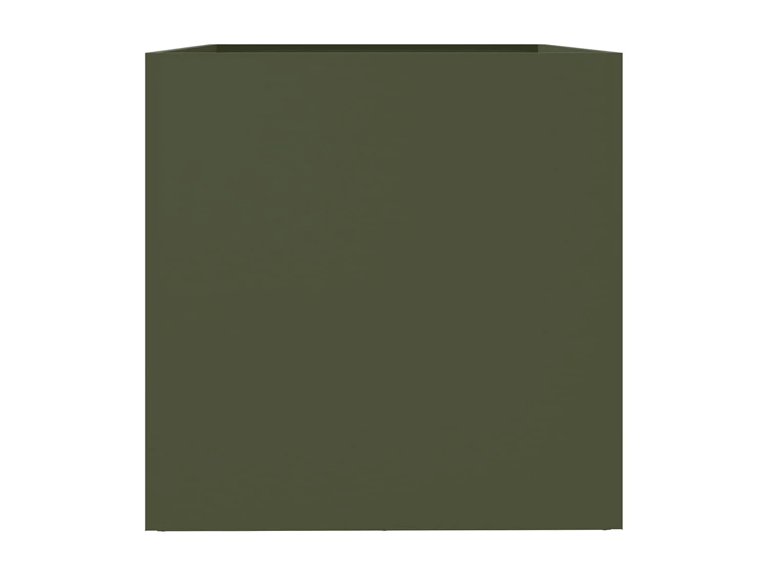 Jardinera verde oliva 62x47x46 cm acero