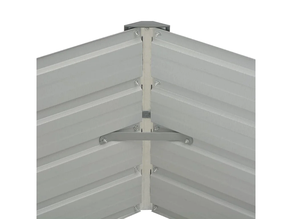 Verhoogde plantenbak Bruin 129x129x46 cm Gegalvaniseerd staal