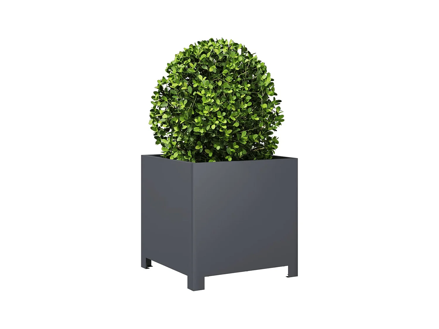 Jardinières 2 pcs anthracite 40x40x40 cm acier